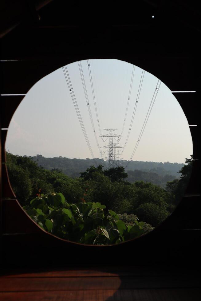 A circular mirror photo