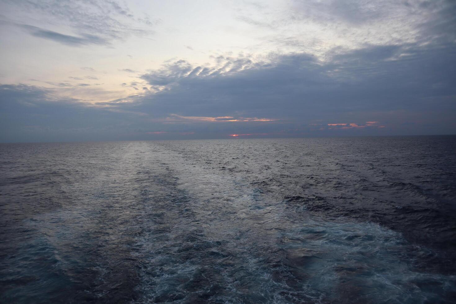 A view of the ocean from a ship photo