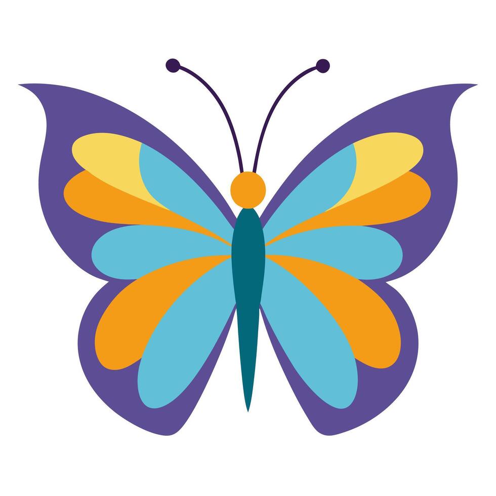 Butterfly Icon Design with White Background for Graphic Design vector