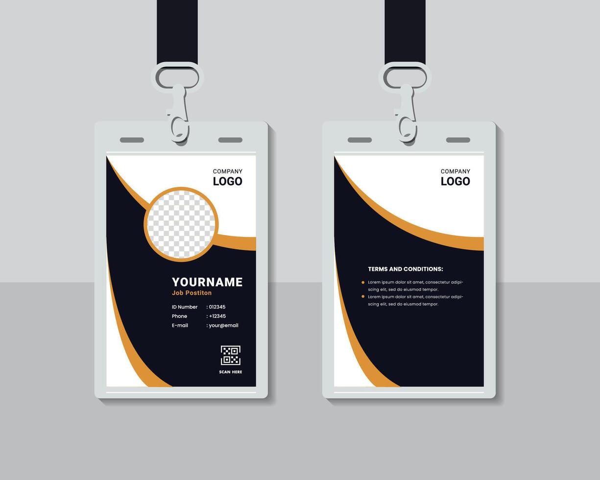 Customizable professional ID card design vector
