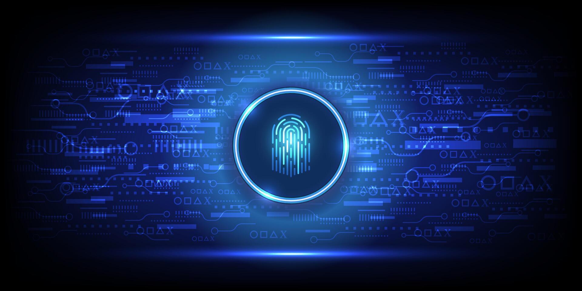 Digital fingerprint technology background vector