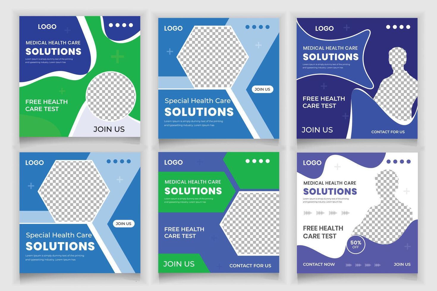WebBundle Medical Social Media Post Design vector