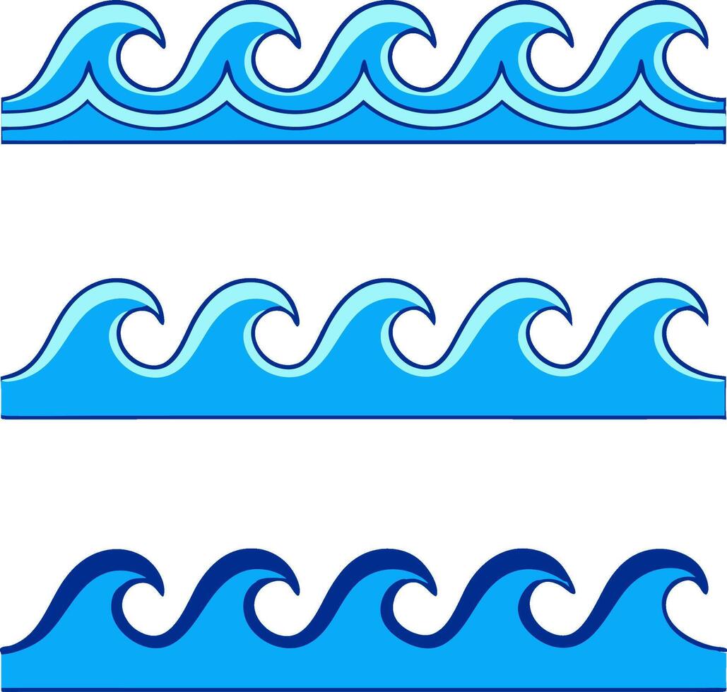 Ocean Waves pattern vector