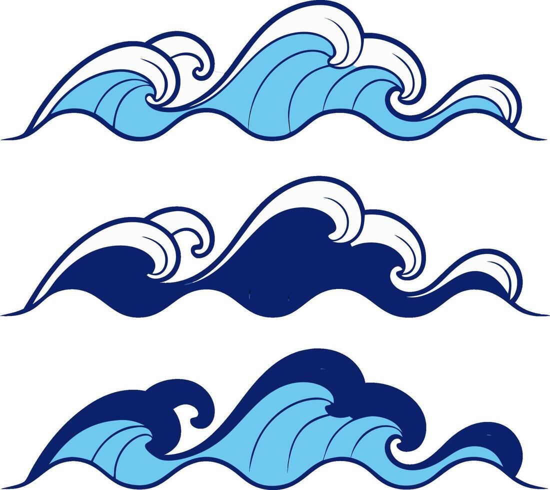Sea Wave Pattern vector