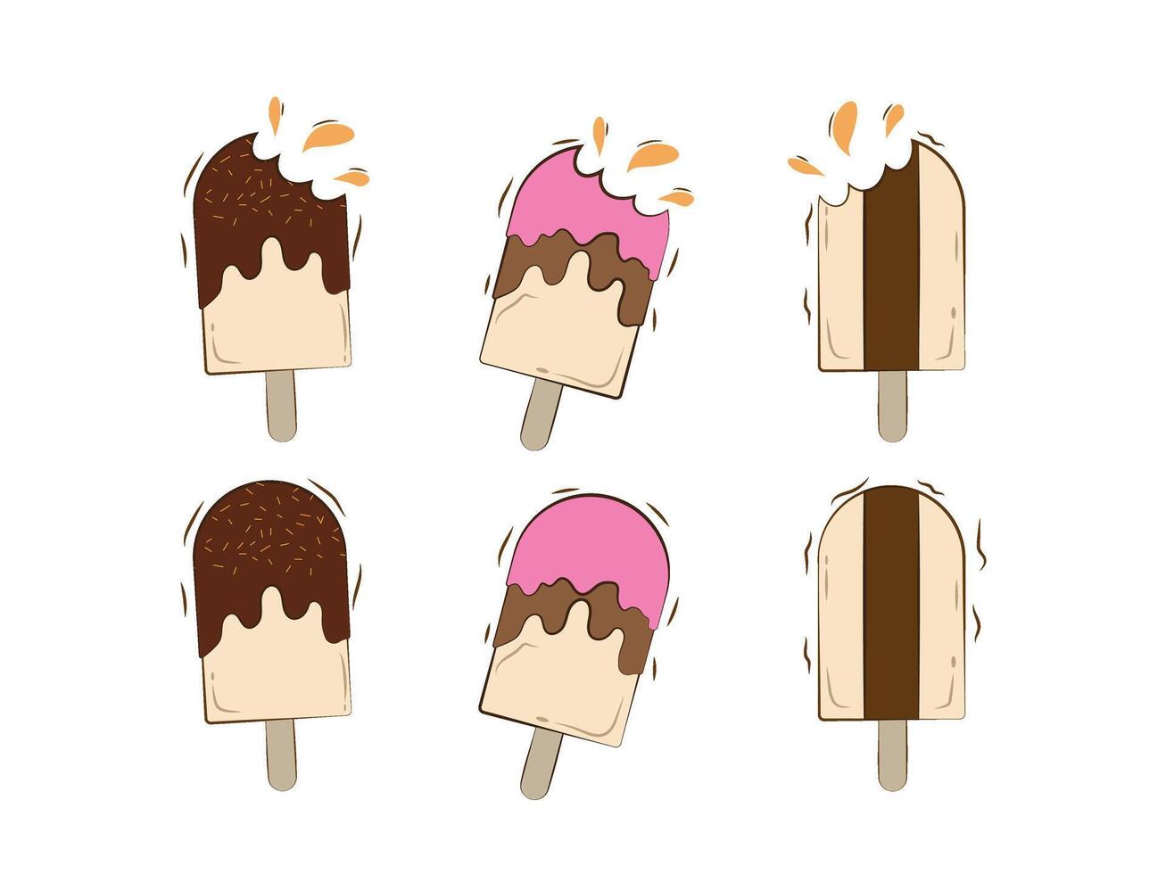 tasty ice creams vector