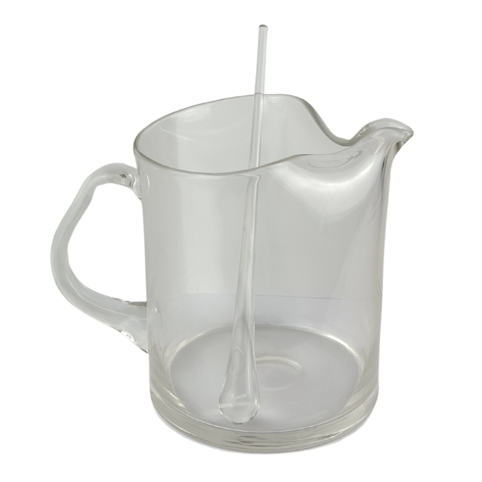 Wide Glass Cocktail Pitcher Side png