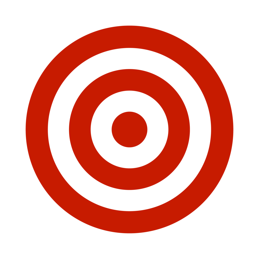 Dart target icon with simple and modern design png
