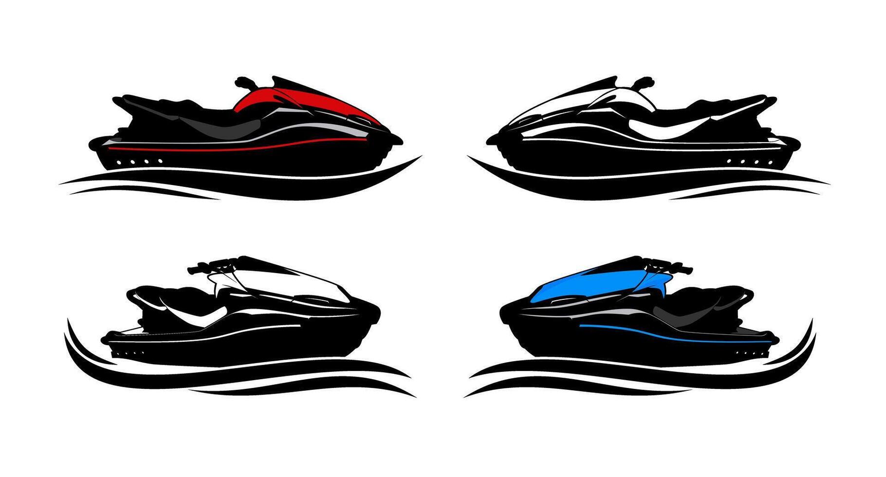 boat speed illustration design icon set vector