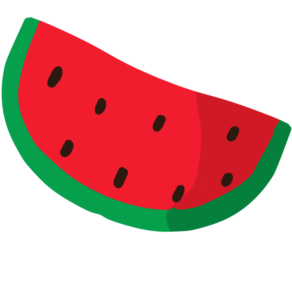 Cute watermelon slice clipart summer fruit illustration png