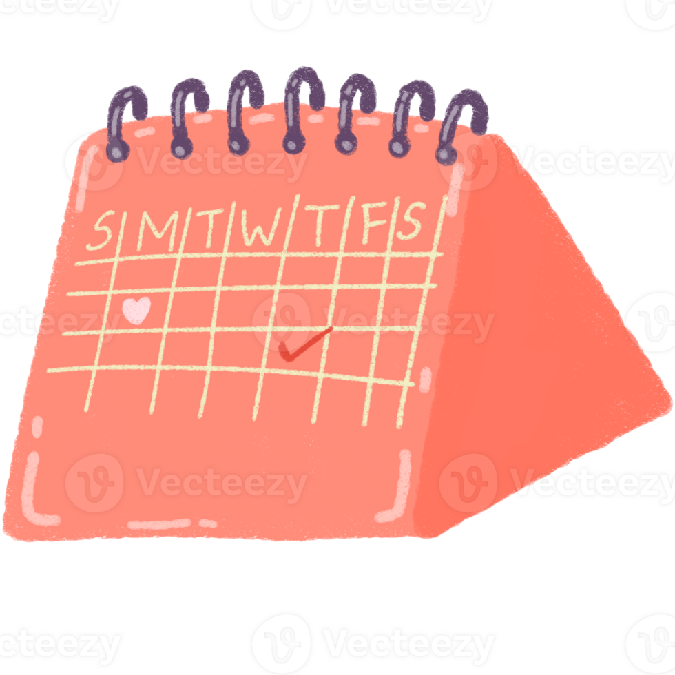 Cute Desk Calendar Illustration Weekly Planner Clipart png