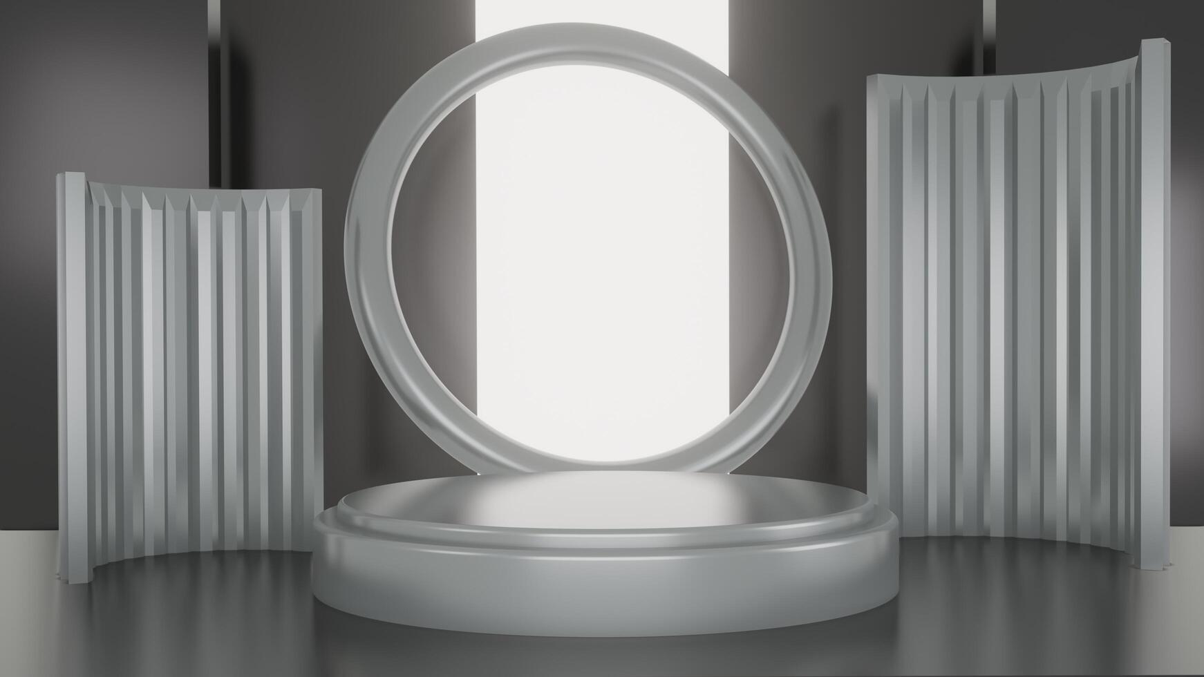 3d Abstract Winners podium beauty product health scene. Minimal styles podium display animation for black and white backgrounds photo