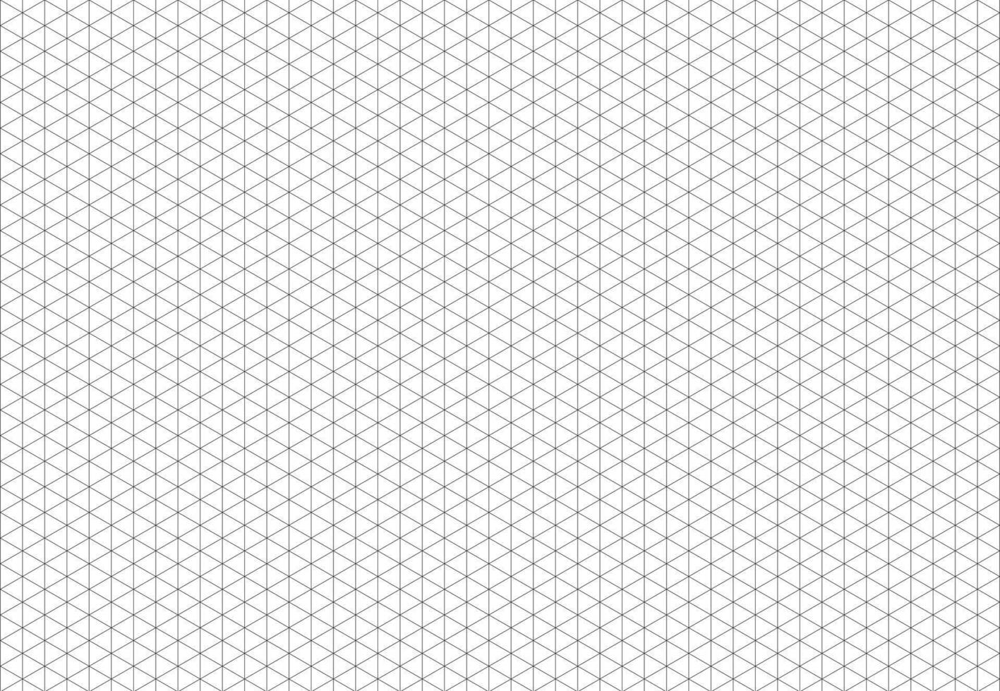 Isometric grid, squared grid. Notebook sheet blank. Black line guides. Mathematic typography pattern for making notebooks production for education, school. Printable 3d perspective backdrop. vector