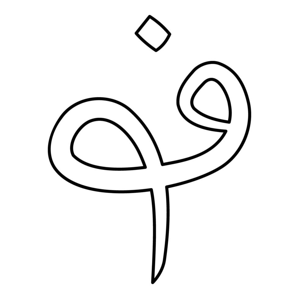 Afghanistan currency sign symbol contour outline line icon black color thin style vector