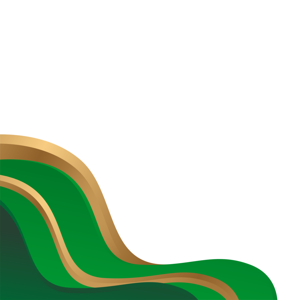 Golden wavy transparent corner background for event poster, celebration flyer png