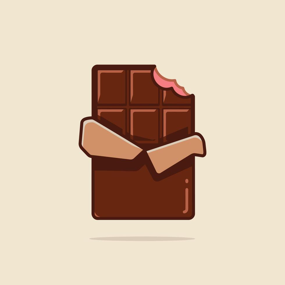 A bar of chocolate logo design vector