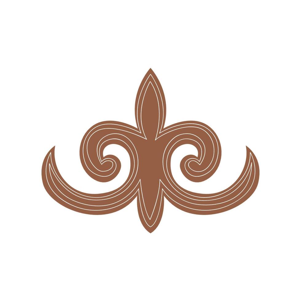 Traditional Kyrgyz Ornament Ethnic Nomadic Swirl Motif for Crafts and Cultural Design vector