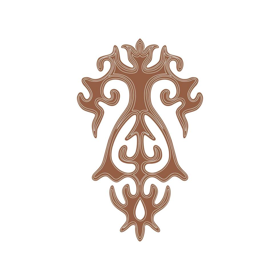 Traditional Kyrgyz Ornament Ethnic Nomadic Symbol for Cultural Design and Crafts vector