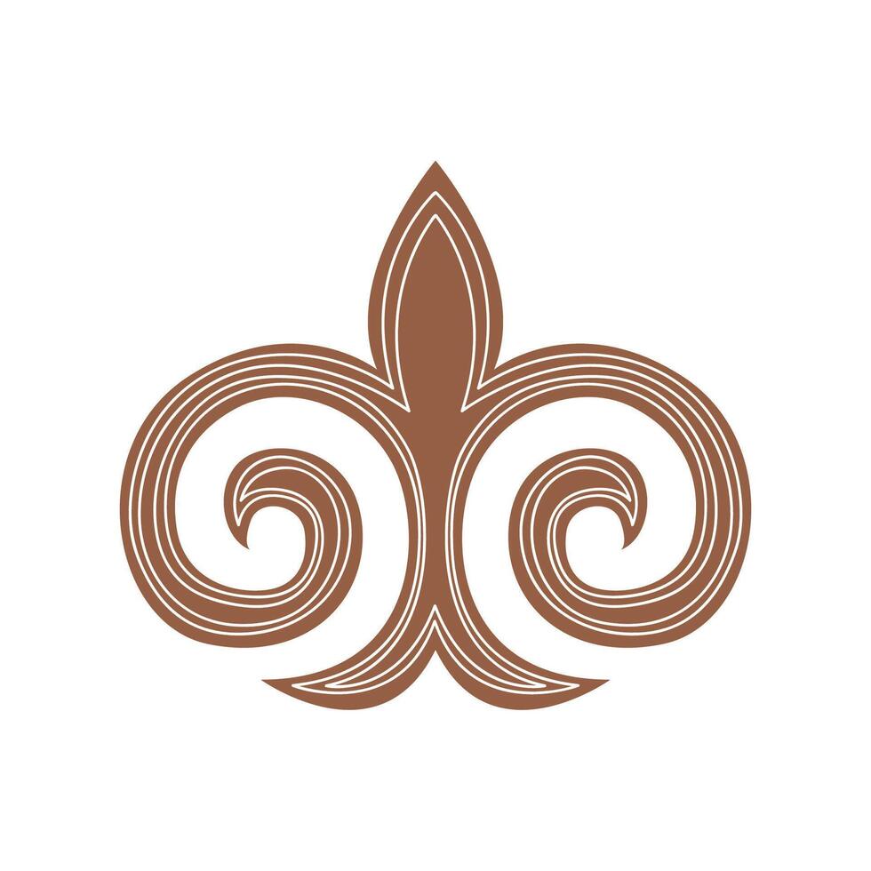 ethnic ornament inspired by traditional Kyrgyz nomadic culture. Swirl decorative motif with symmetrical design. Ideal for folk decor and branding. vector