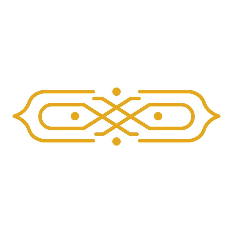 Islamic Divider Embellished with Gold Lines vector