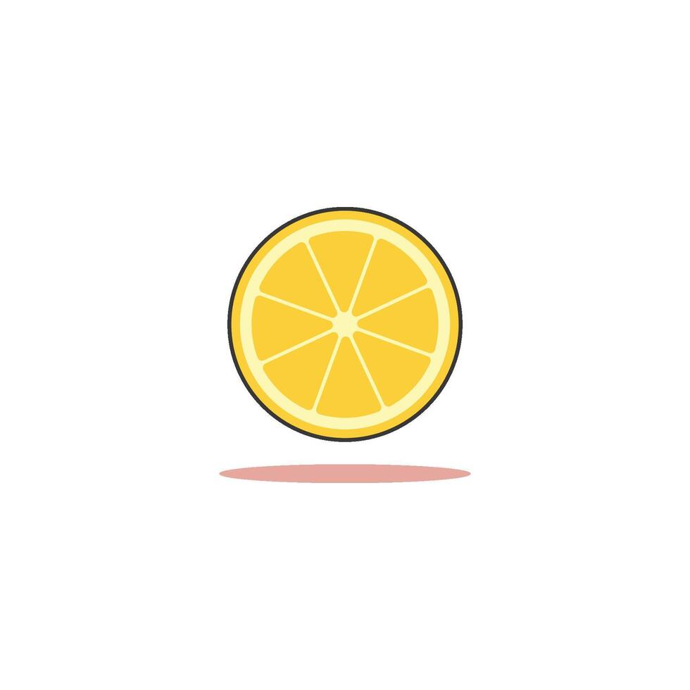 Illustration of a lemon slice vector