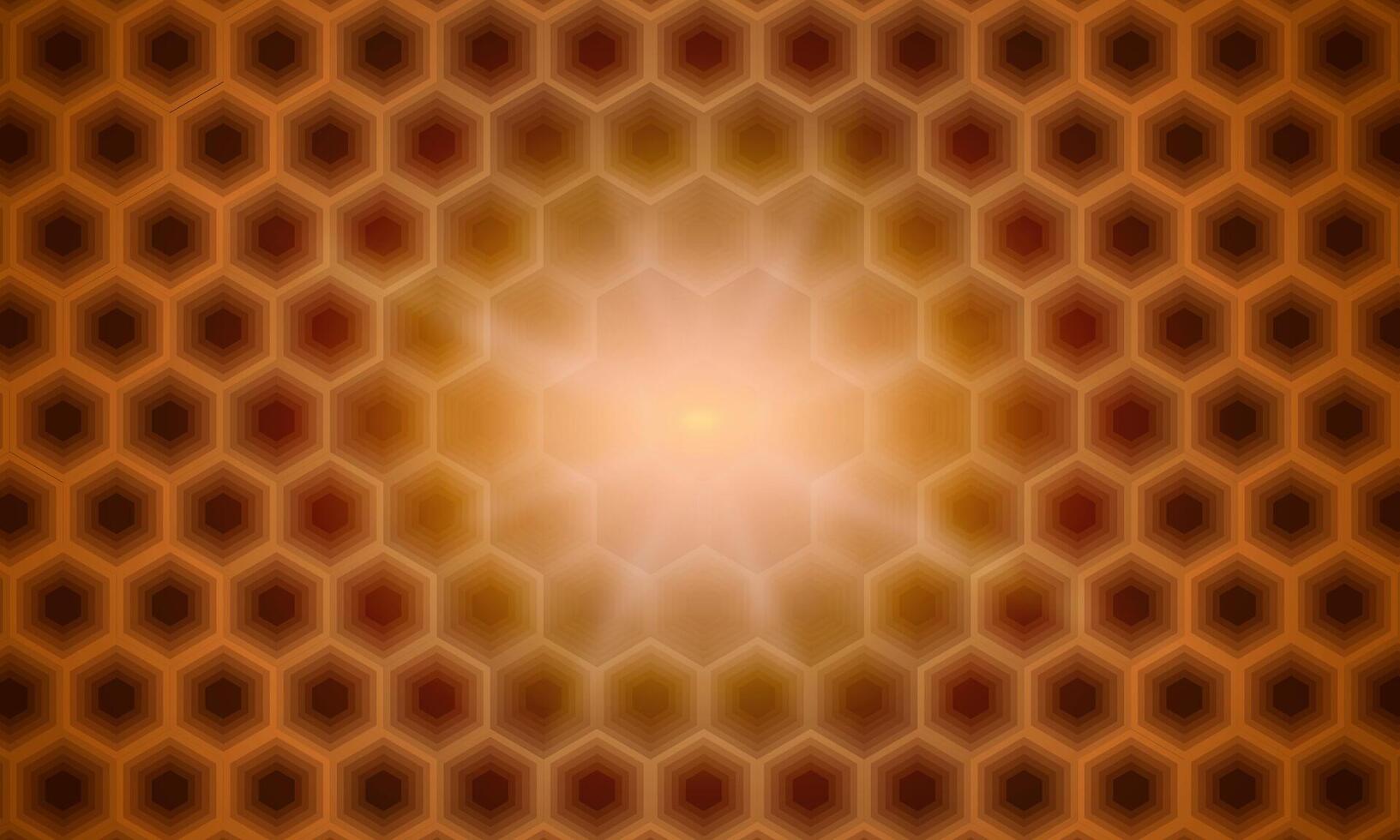 Abstract shiny golden hexagon pattern. honeycomb hexagonal cells texture. vector