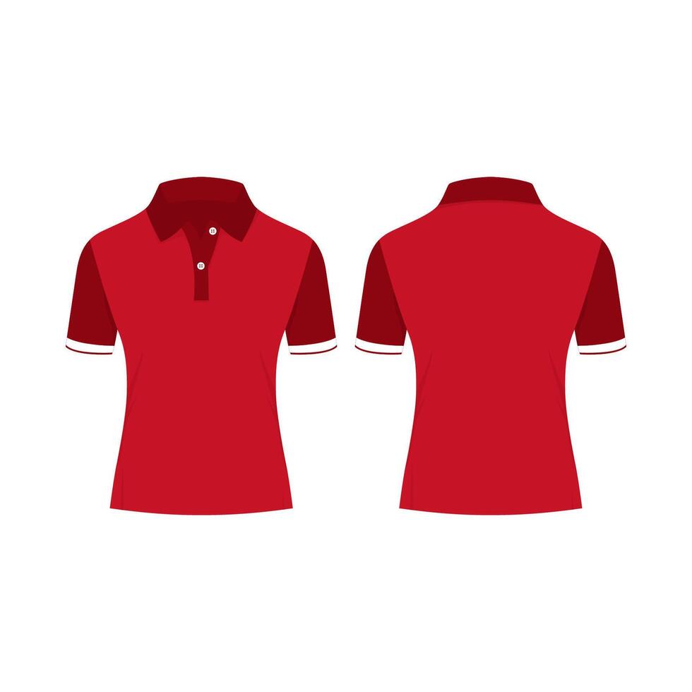 Polo tshirt Woman With on white background vector