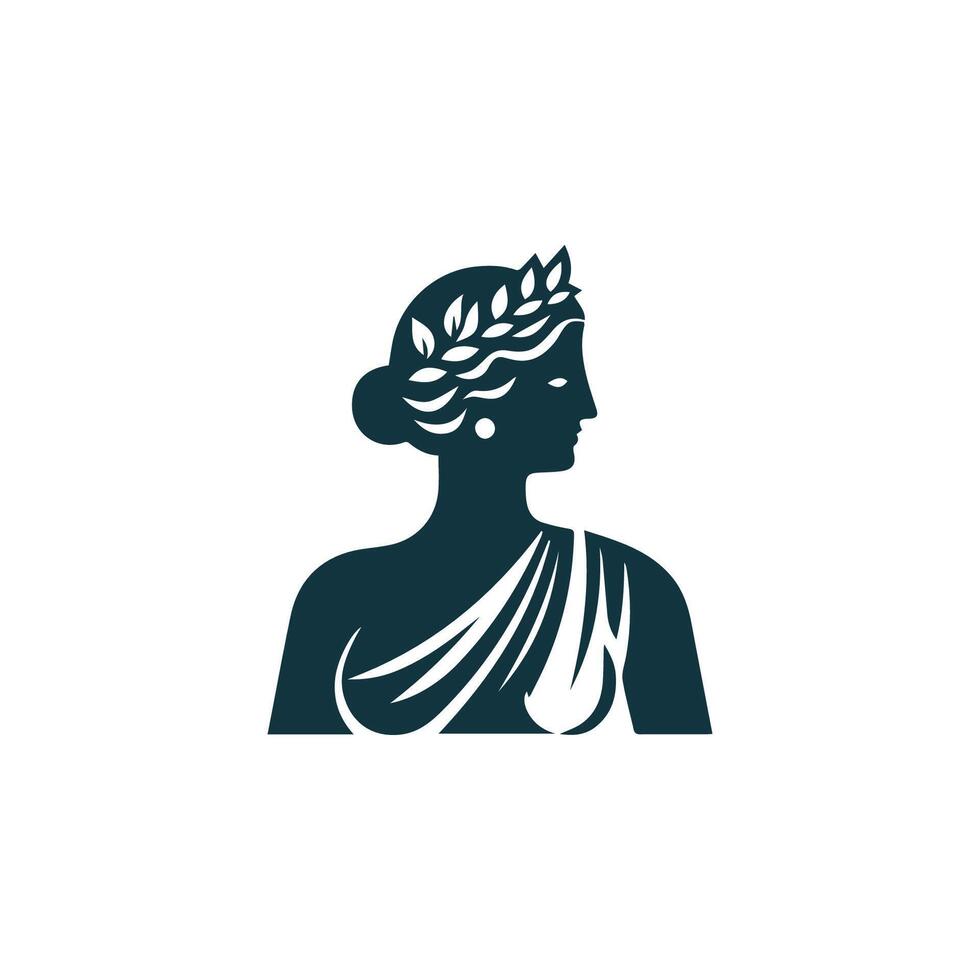 the woman with a wreath on her head vector
