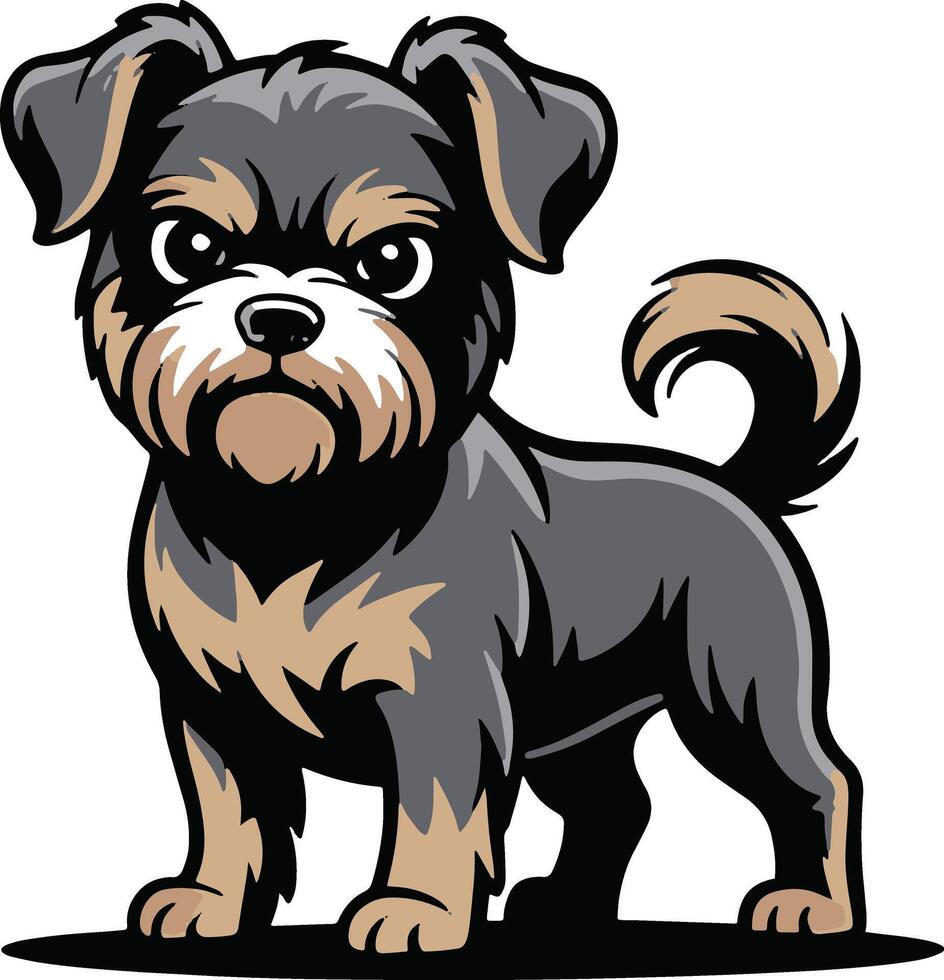 dog looking silhouette illustration vector