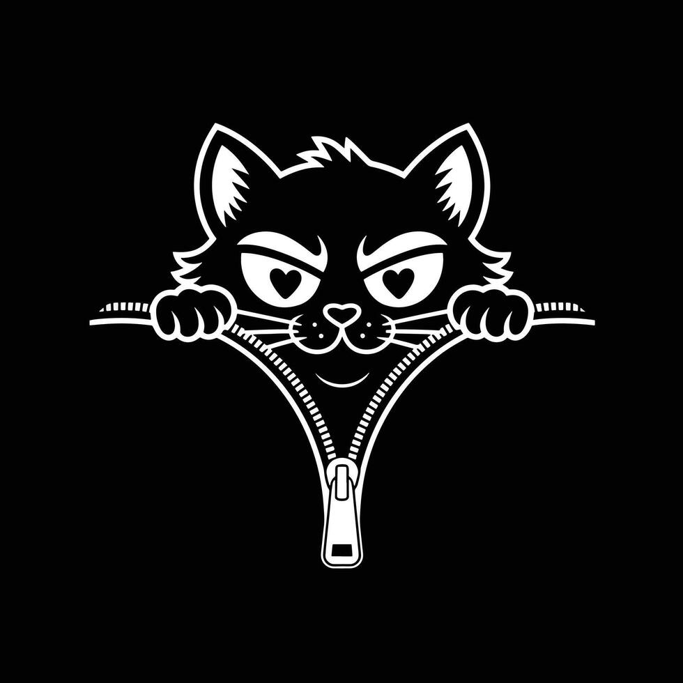 a monster peeking out from a pant zipper vector