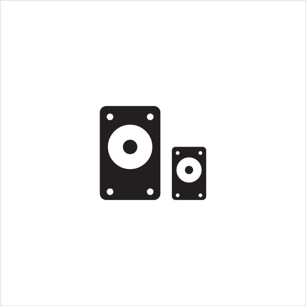 Audio speakers isolated on white background vector