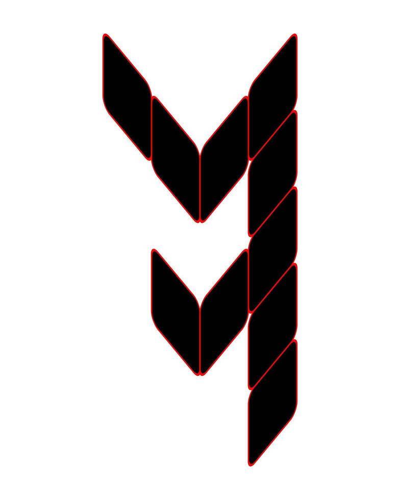 Sporty number '7' monogram . This design is suitable for t-shirts, gamers, sports, etc. typography vector