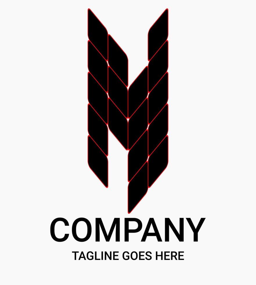 Elegant, sporty and uniquely designed monogram letter 'N' logo. This design is suitable for t-shirt, gamer, sport, etc. Large letter N logo. vector