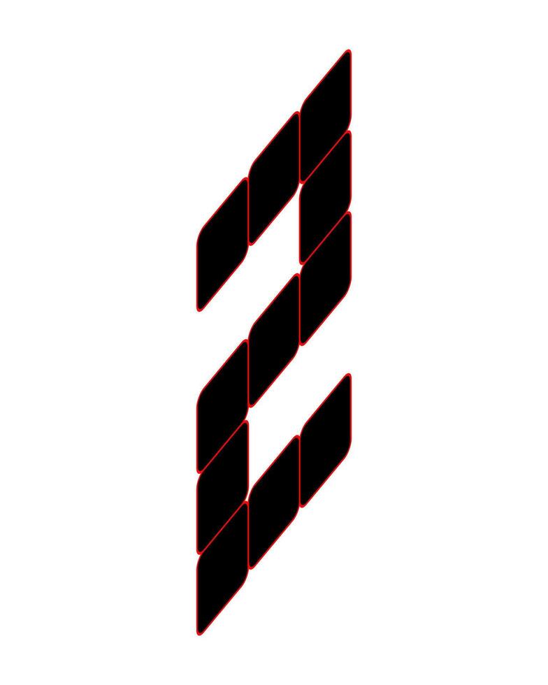 Design number two italics. Suitable for t-shirts, gamers, baseball, etc. Sports Style. vector