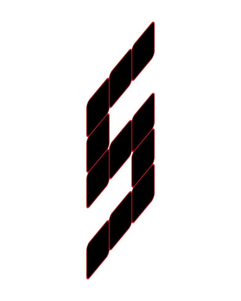 Design number five italics. Suitable for t-shirts, gamers, baseball, etc. Sports Style. vector