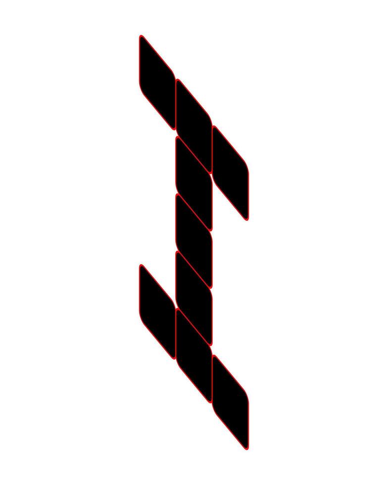 Design number one italics. Suitable for t-shirts, gamers, baseball, etc. Sports Style. vector