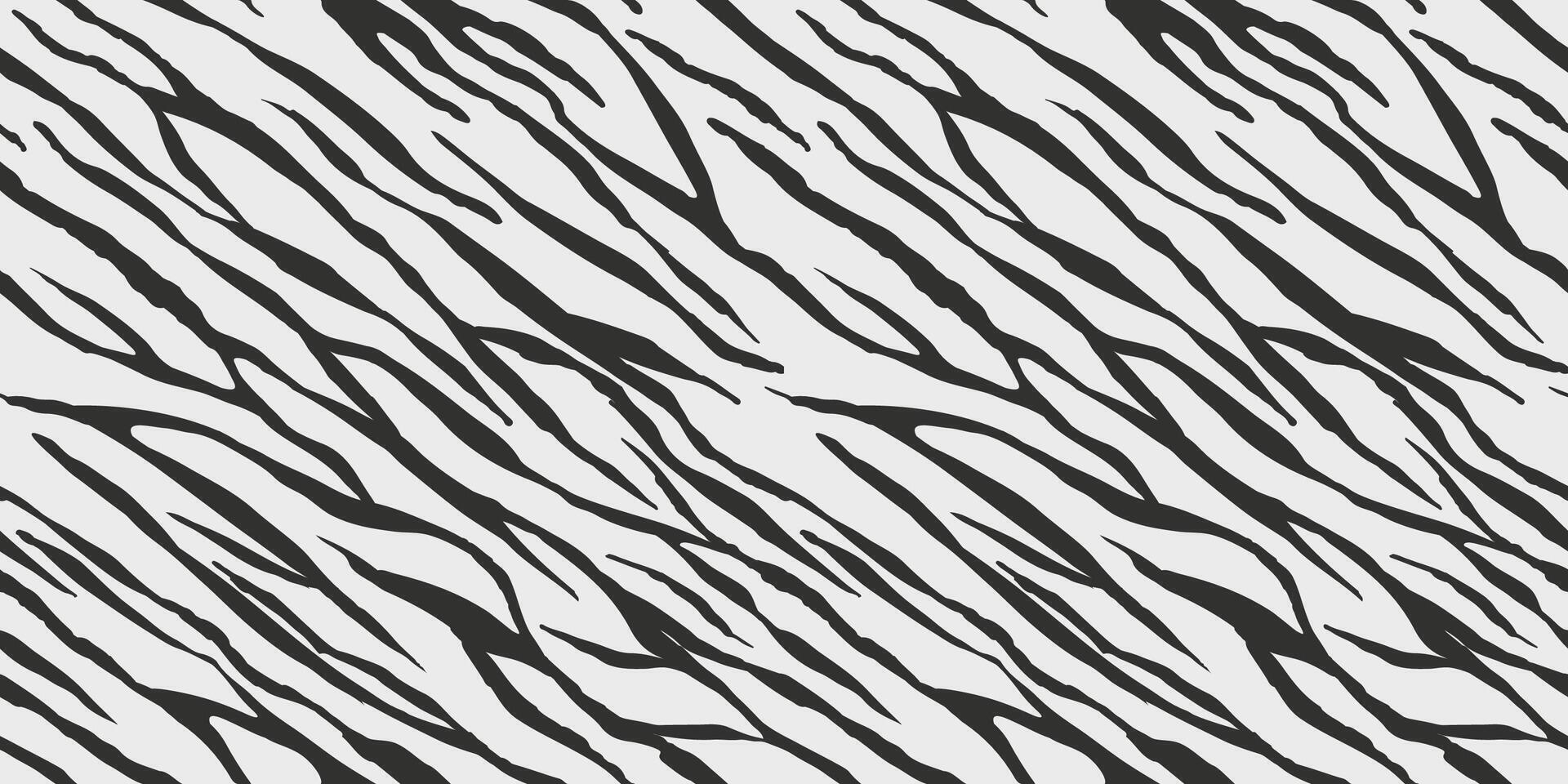 Zebra skin texture, deogonal stripes grunge pattern. Animal print. Monochrome black and white seamless background vector