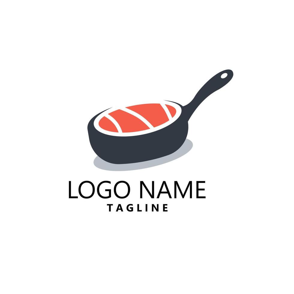 sushi Pan logo design vector