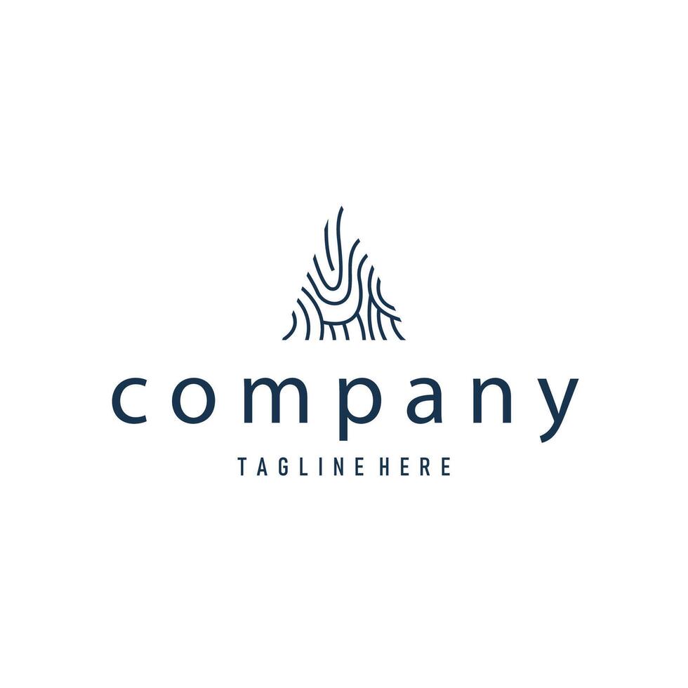 Simple and elegant modern identity fingerprint logo design for business branding vector