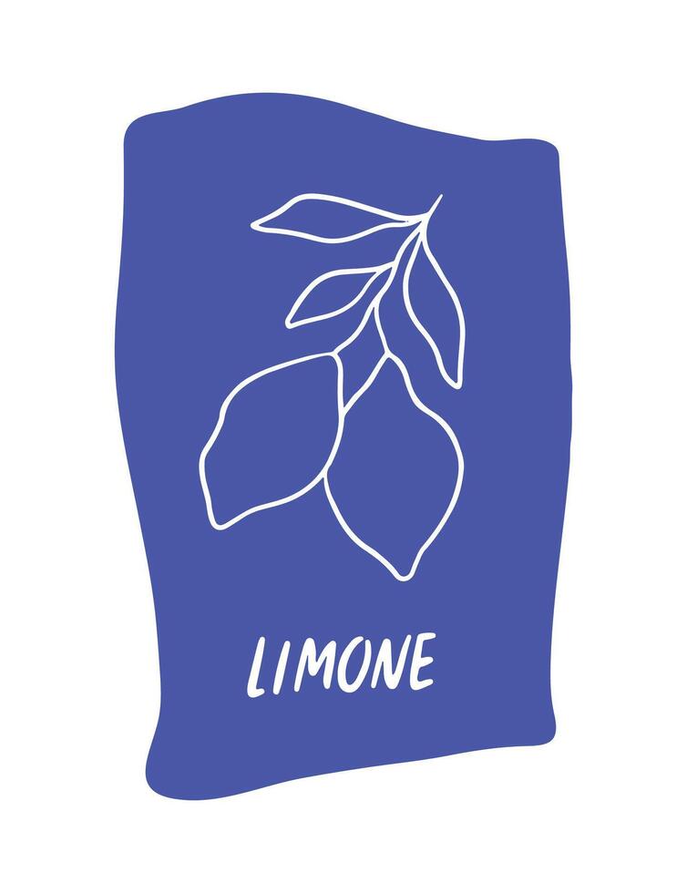 Hand drawn poster with lemon vector