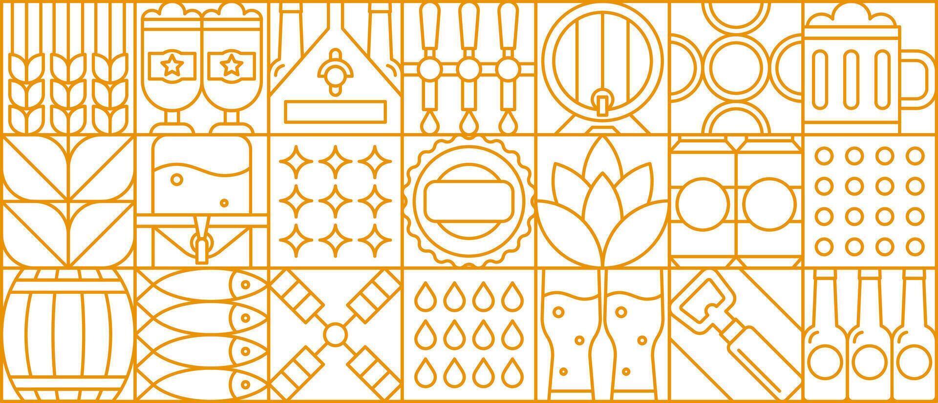Abstract beer drink and beverage pattern vector