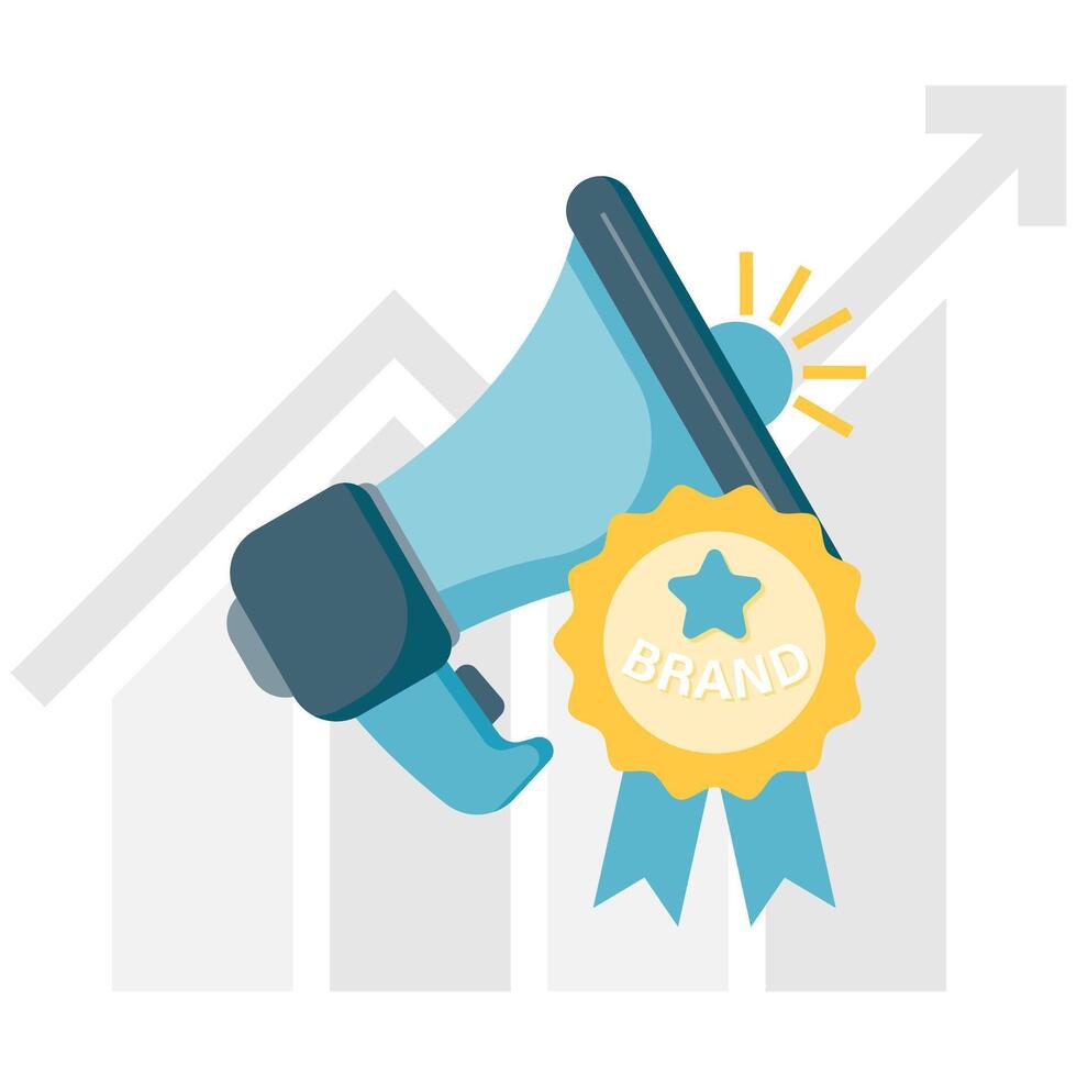 brand awareness monitor vector