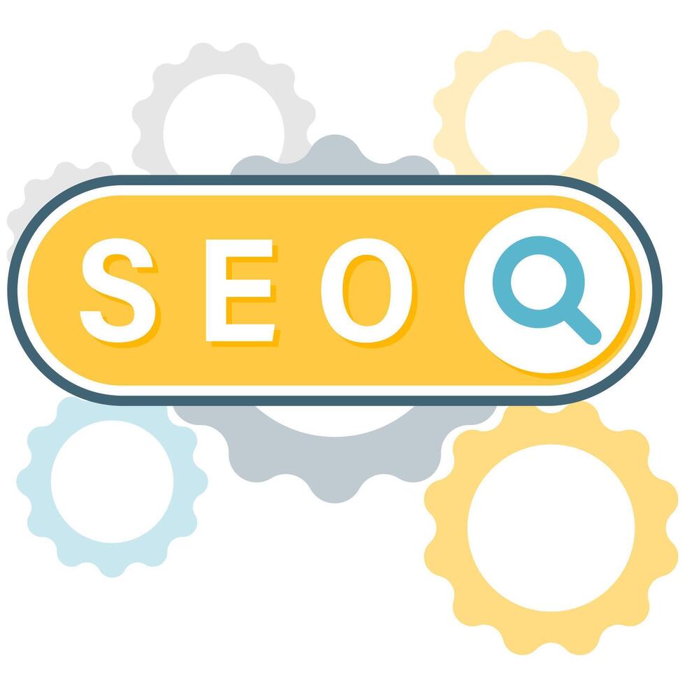 seo optimization panel vector
