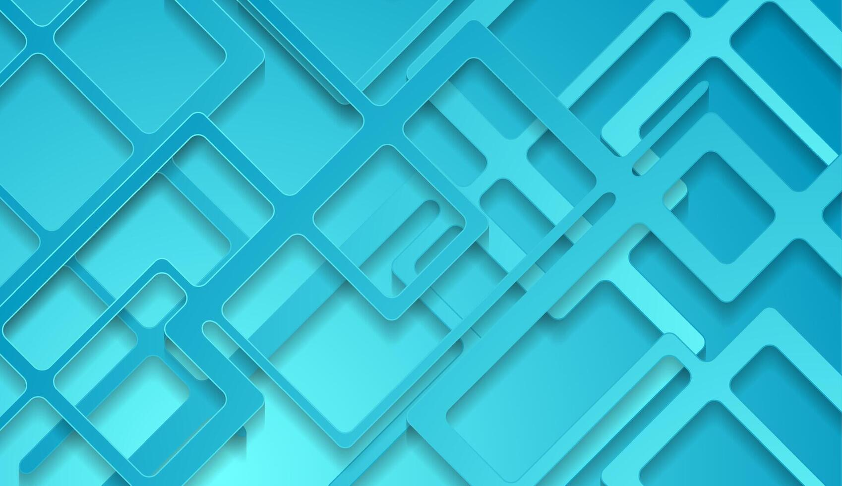 Abstract bright blue paper stripes tech geometric background vector