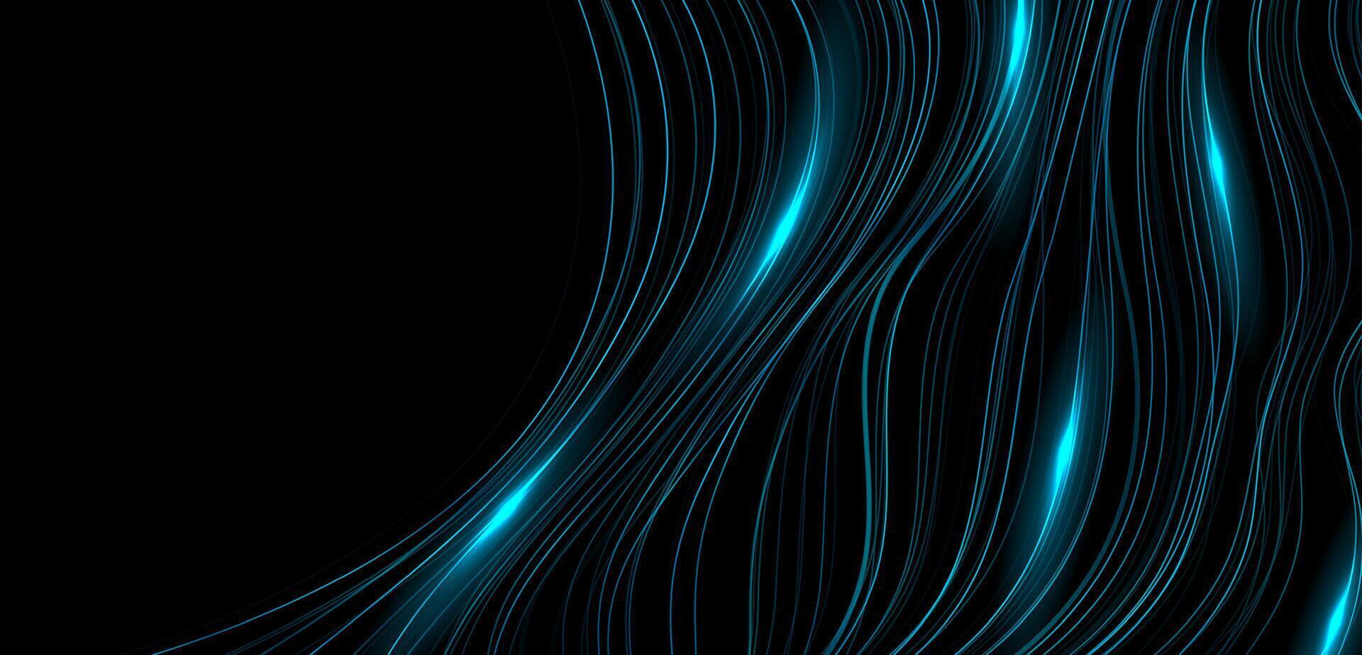 Blue abstract wave design vector