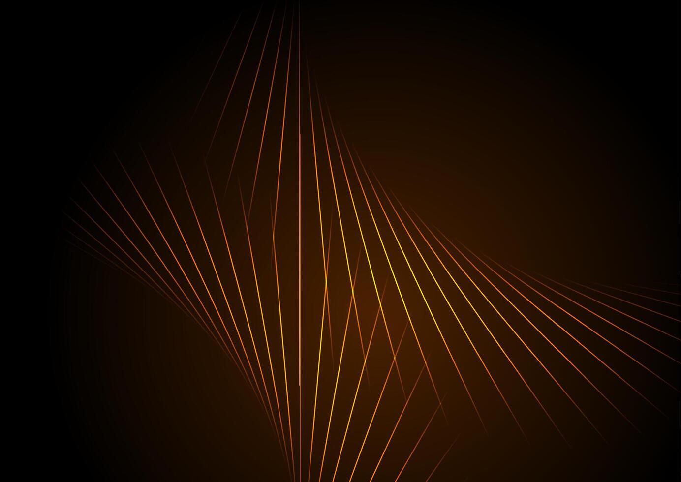 Orange minimal glowing lines abstract futuristic tech background vector