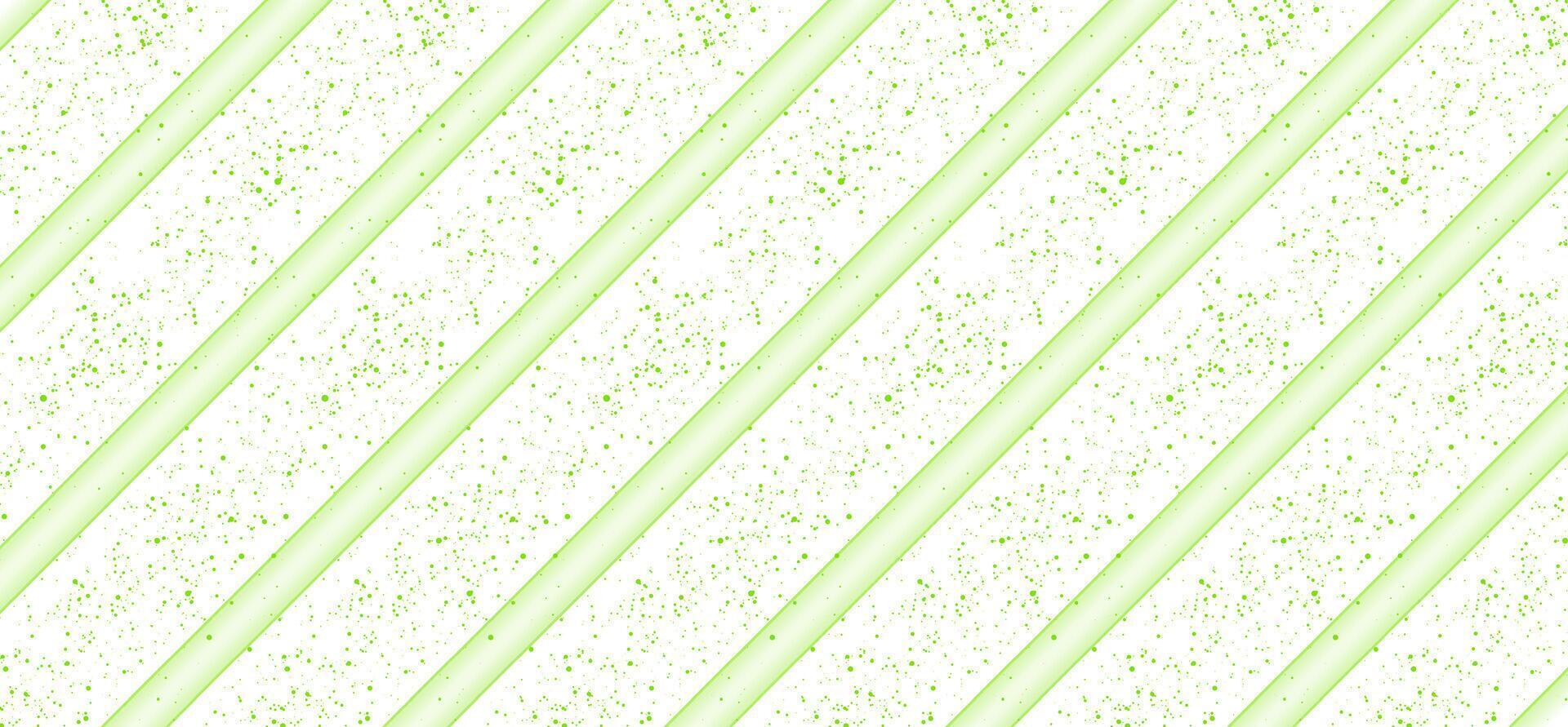 Green smooth lines and small particles abstract concept background vector