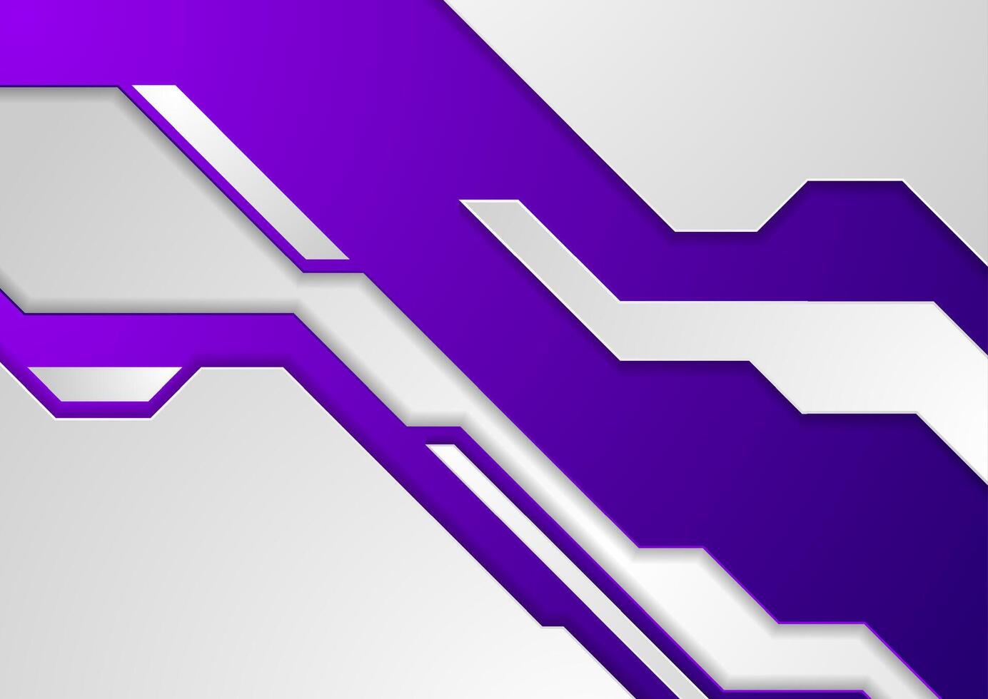 Violet and grey hi-tech geometric abstract background vector