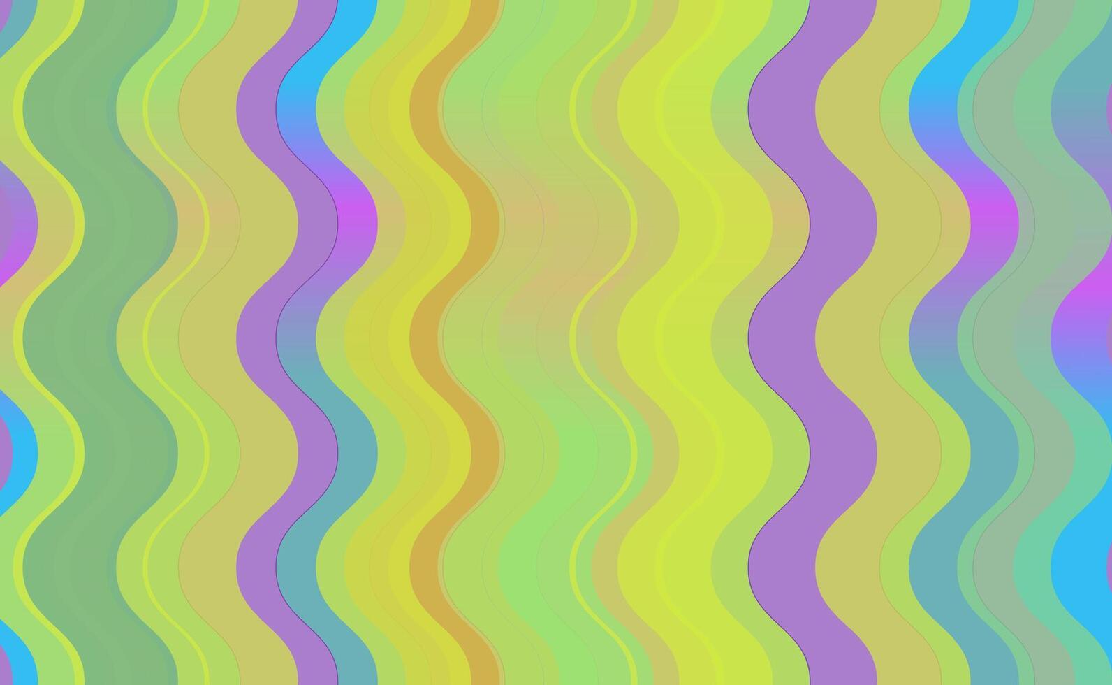 Colorful curved wavy stripes abstract retro background vector