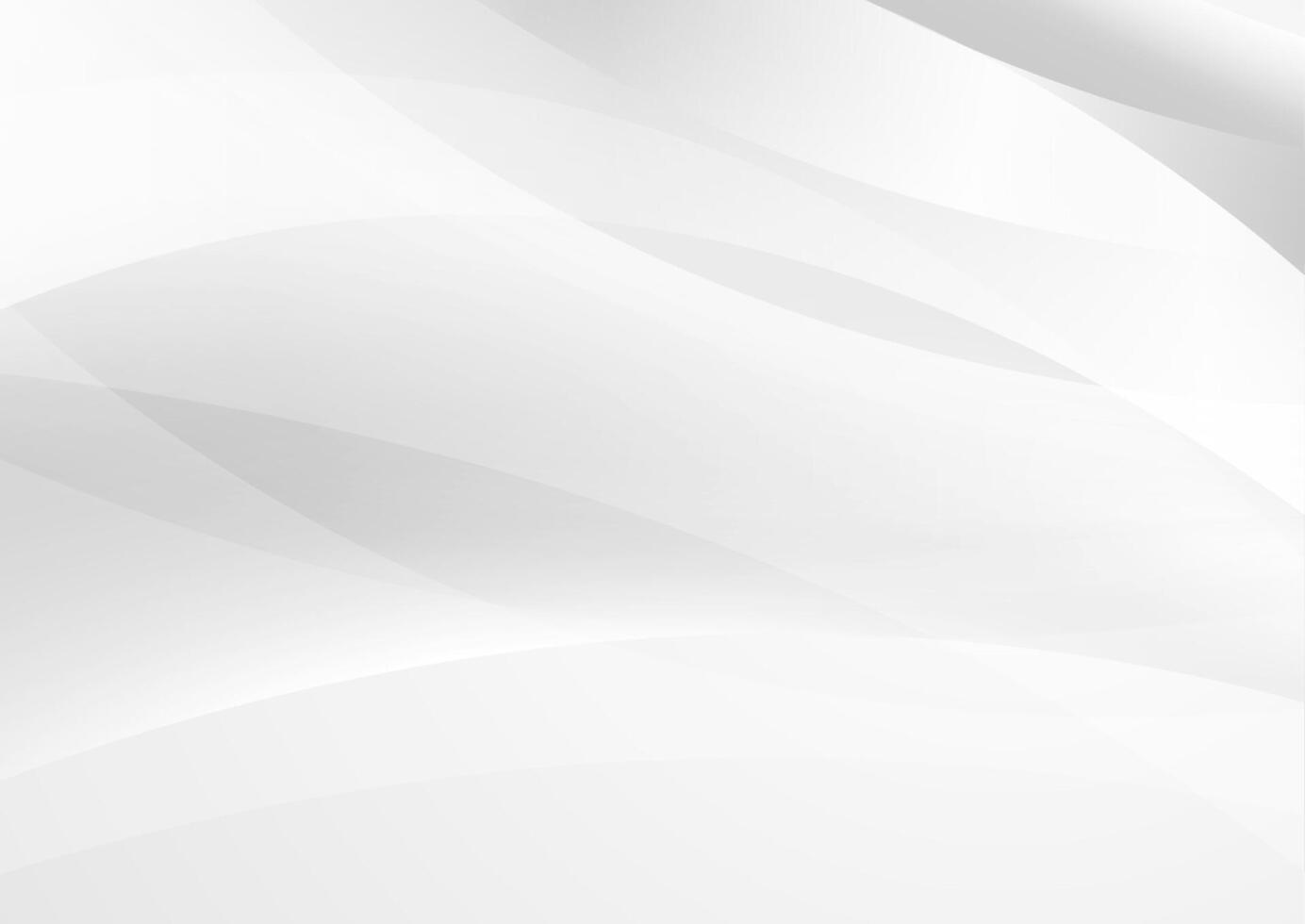 Abstract white grey glossy wave minimal elegant background vector