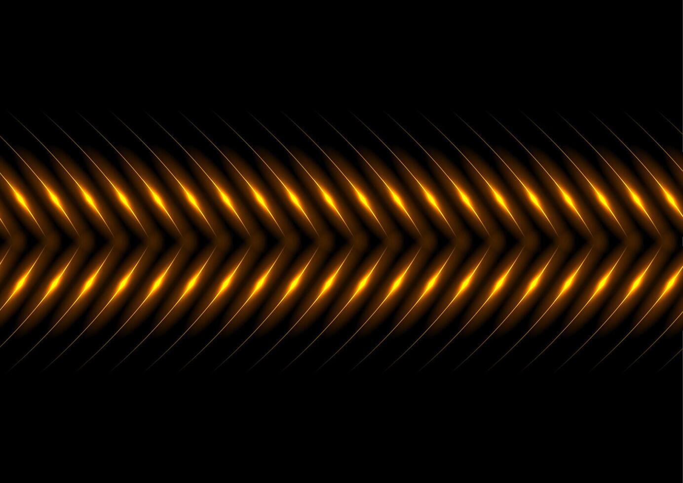 Orange neon arrows abstract futuristic tech background vector